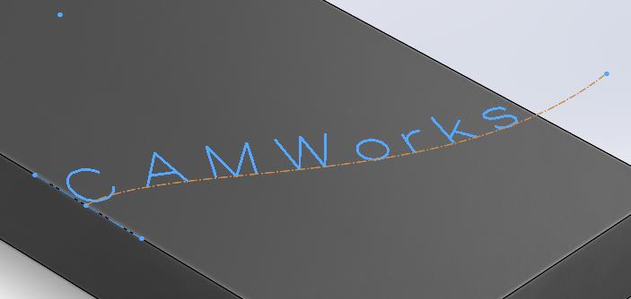 CAMWorks Engrave Feature Milling Feature