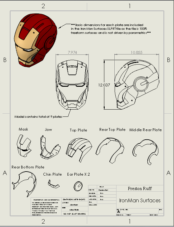 Cut Out Iron Man Helmet Template
